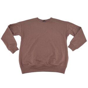 Buffalo David Bitten Women's Taupe Rose Crewneck Sweatshirt / Size Small